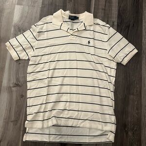 Polo by Ralph Lauren Men's Cream Striped Shirt